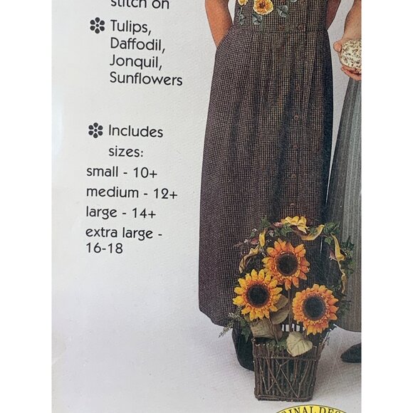 Gooseberry Hill Spring Misses Flowered Jumper Pattern Sizes S M L XL 213 - uncut - Picture 2 of 4